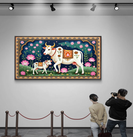 Traditional Pichwai Premium Canvas Painting - Canvas Wall Art | Decor By Neon