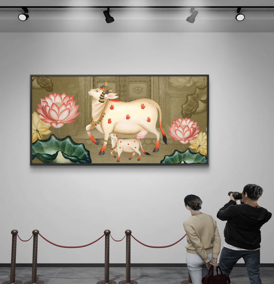 Traditional Pichwai Premium Canvas Painting - Canvas Wall Art | Decor By Neon