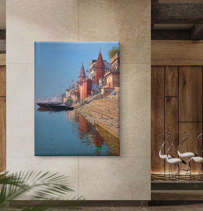 Banaras Ghat Premium Canvas Painting