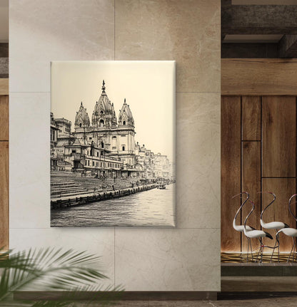 Banaras Ghat Premium Canvas Painting