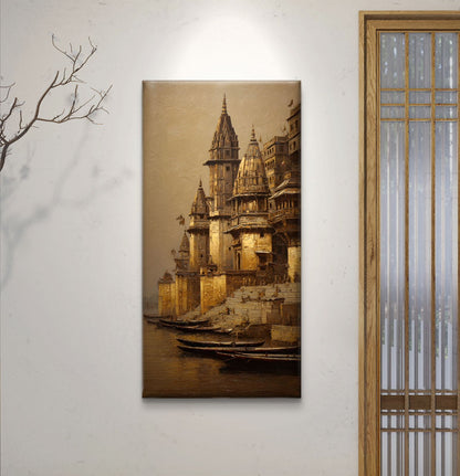 Banaras Ghat Premium Canvas Painting
