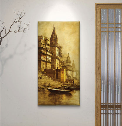 Banaras Ghat Premium Canvas Painting