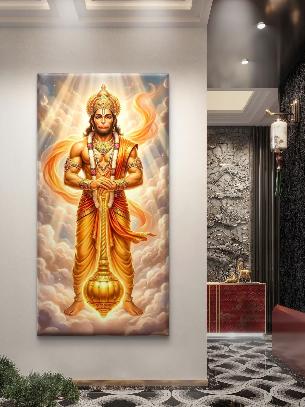 Lord Hanuman Premium Canvas Painting