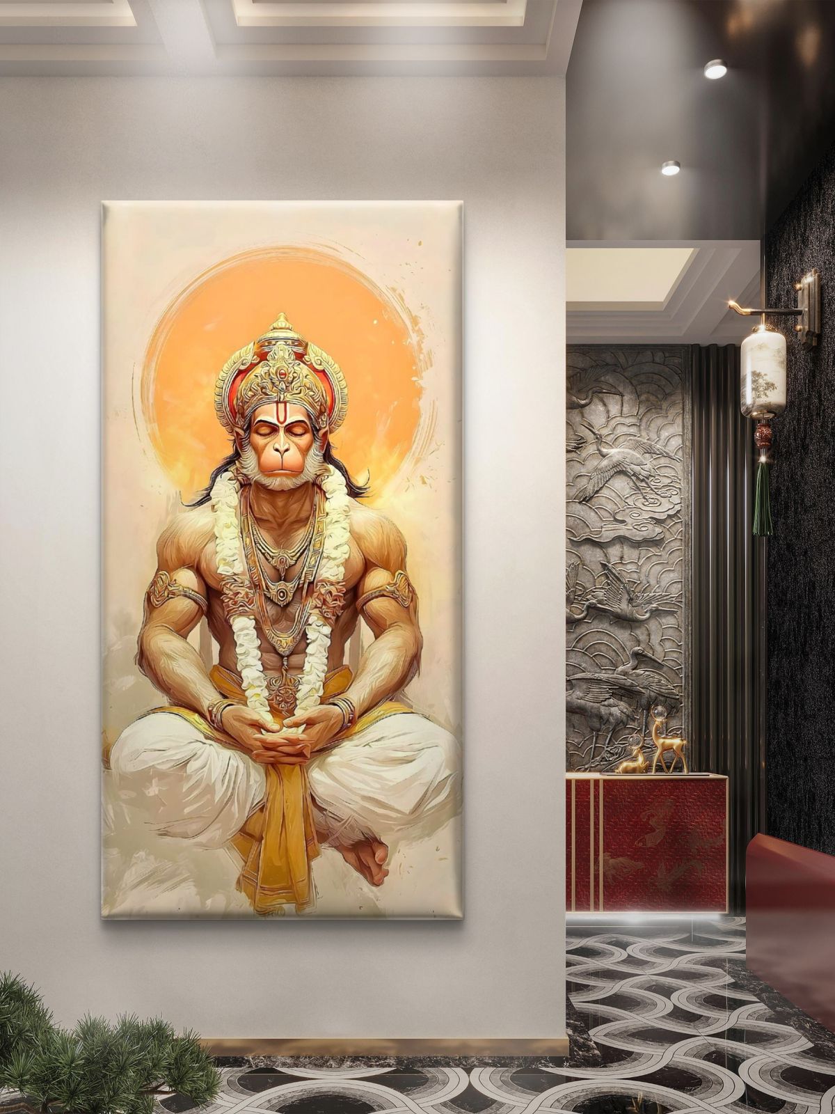 Lord Hanuman Premium Canvas Painting - Buy Online | Decor By Neon