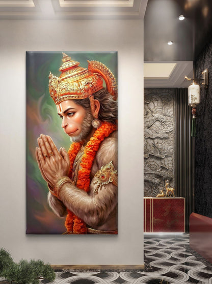 Lord Hanuman Premium Canvas Painting