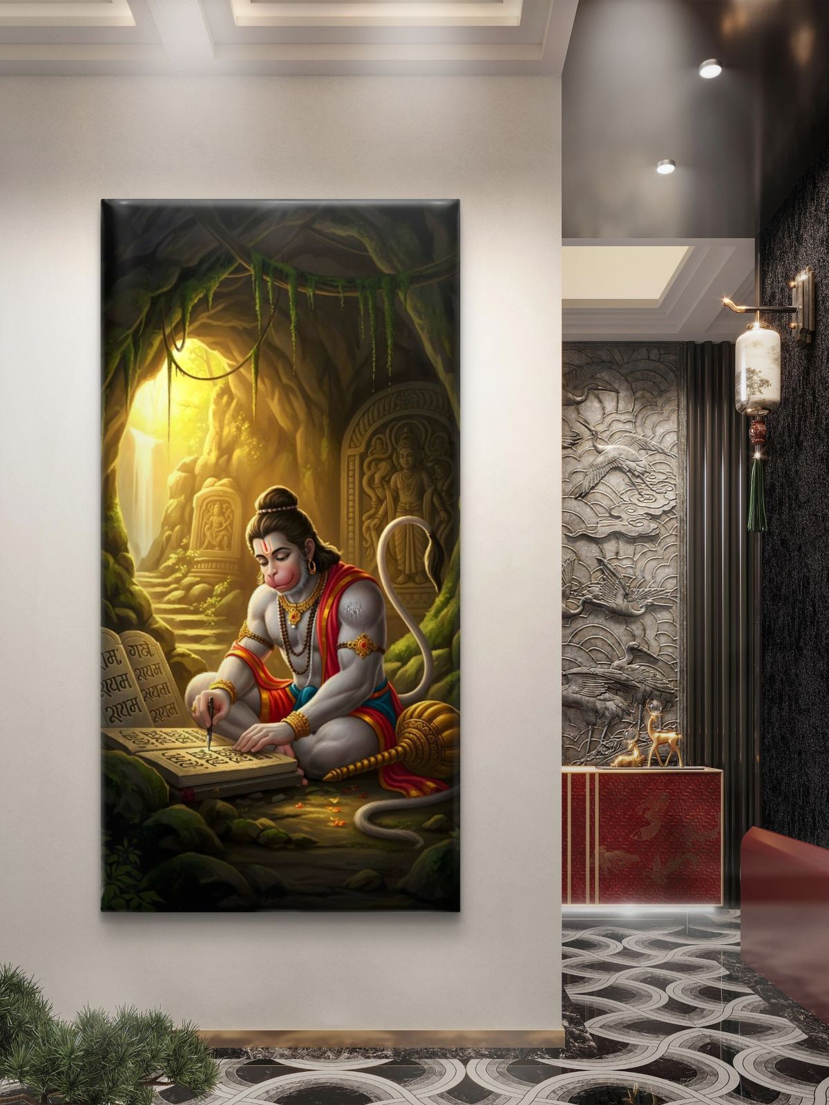 Lord Hanuman Premium Canvas Painting