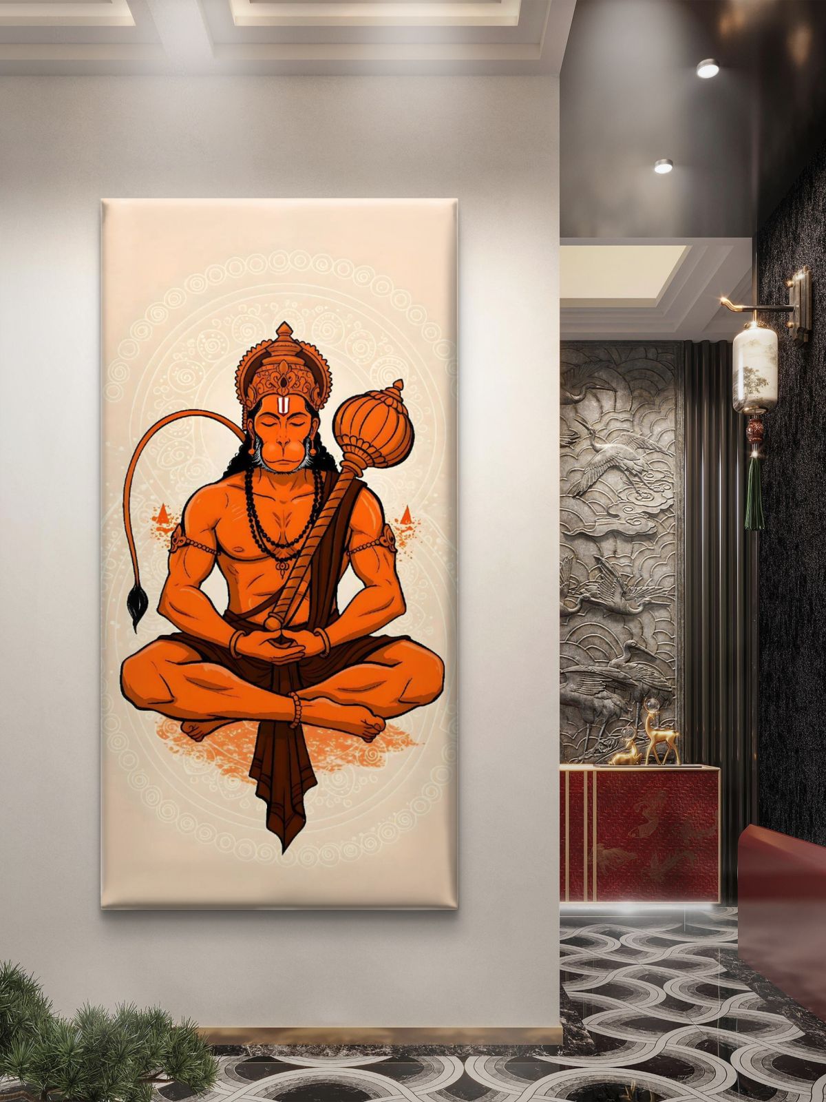Lord Hanuman Premium Canvas Painting - Buy Online | Decor By Neon