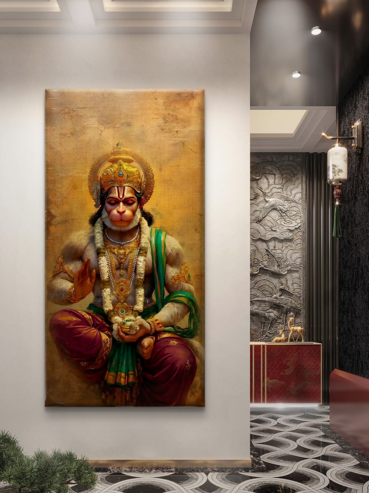 Lord Hanuman Premium Canvas Painting - Buy Online | Decor By Neon