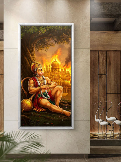 Lord Hanuman Premium Canvas Painting