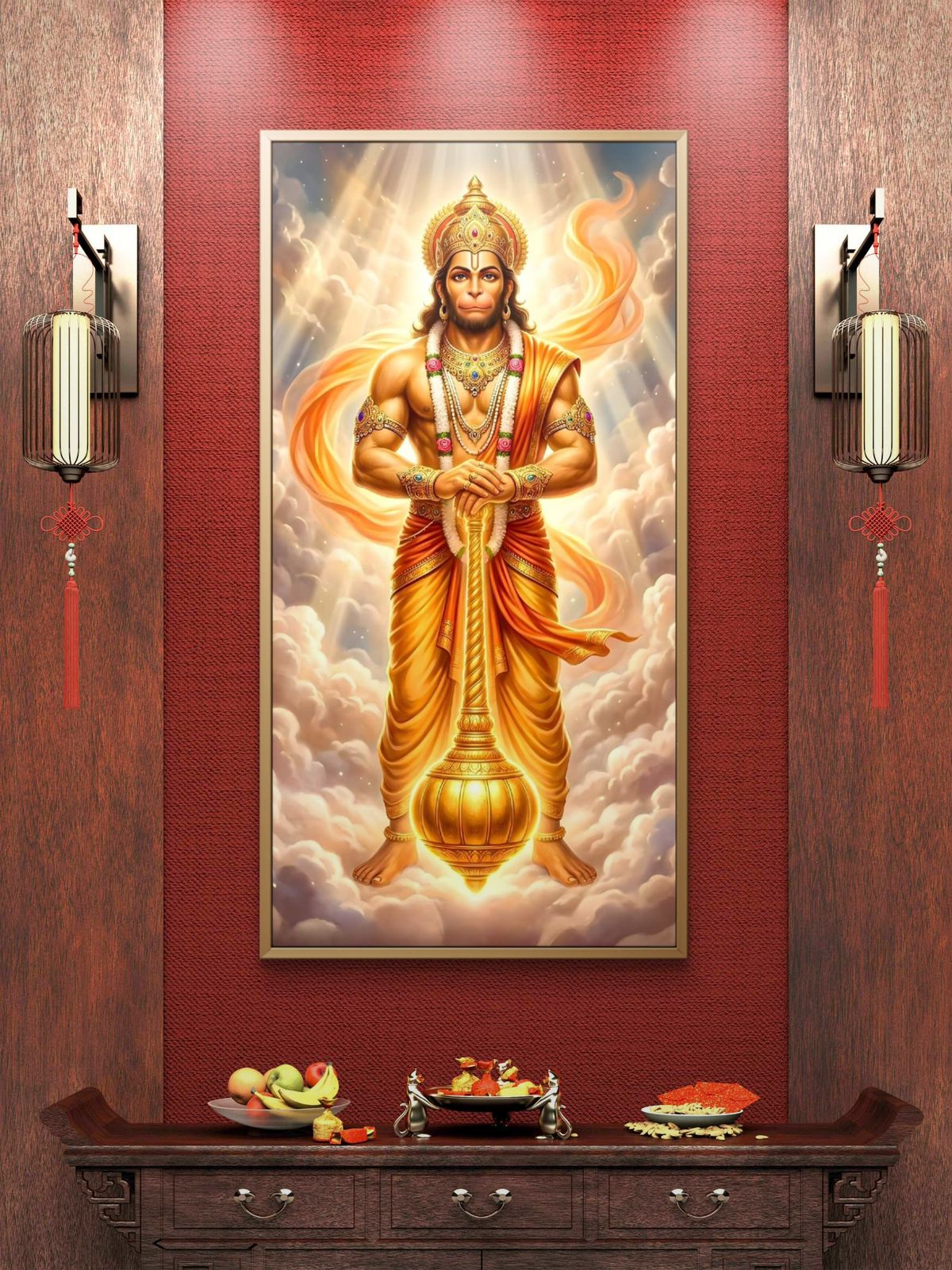 Lord Hanuman Premium Canvas Painting