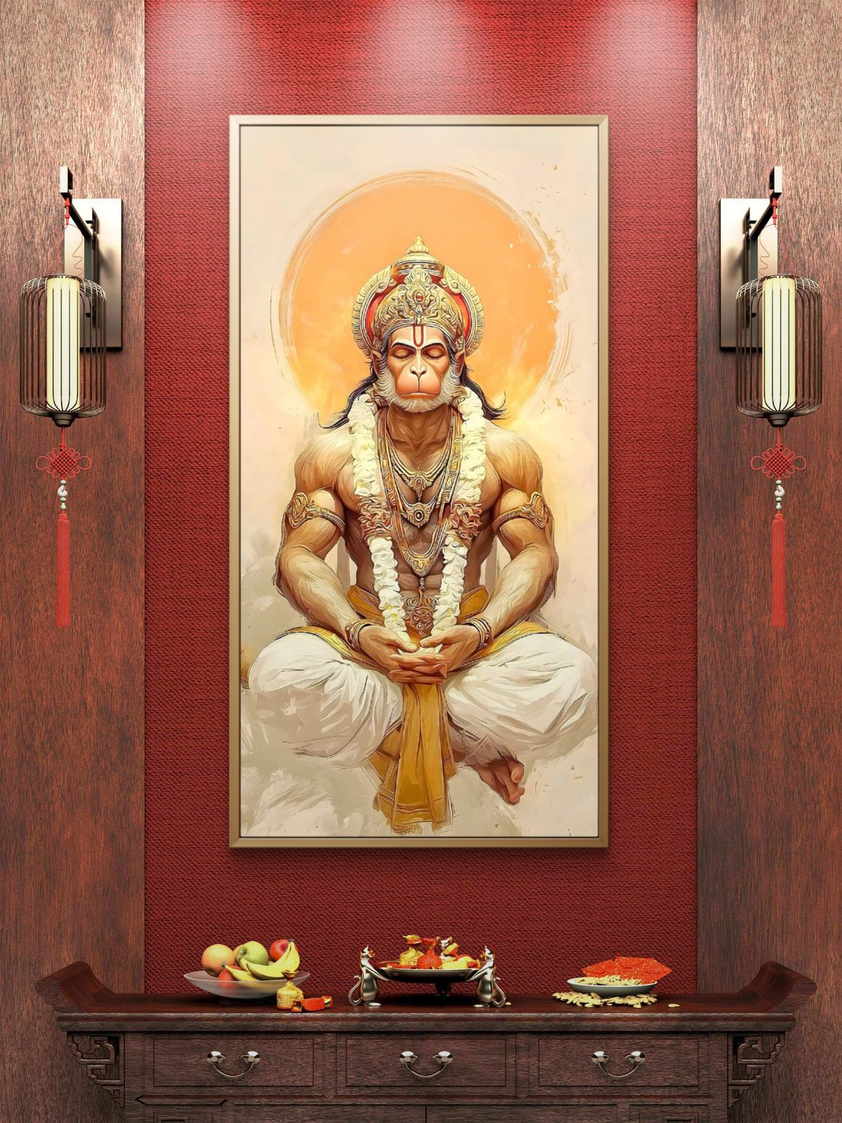 Lord Hanuman Premium Canvas Painting - Buy Online | Decor By Neon