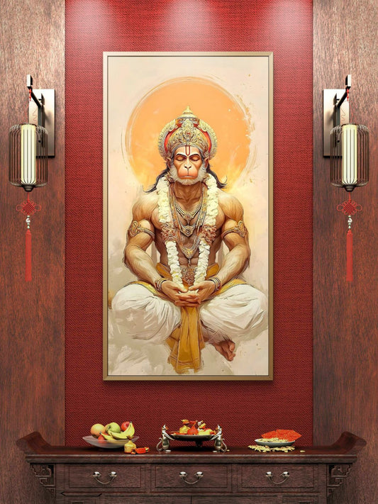 Lord Hanuman Premium Canvas Painting
