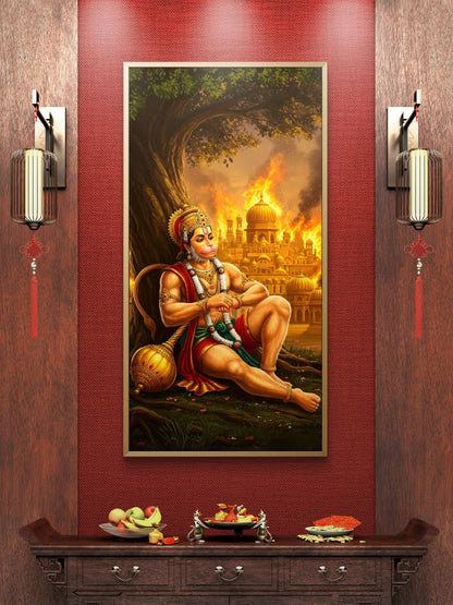 Lord Hanuman Premium Canvas Painting