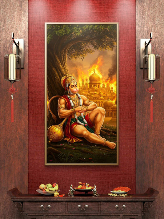 Lord Hanuman Premium Canvas Painting - Premium Wall Art | Decor By Neon