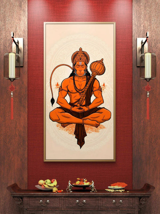 Lord Hanuman Premium Canvas Painting - Premium Wall Art | Decor By Neon