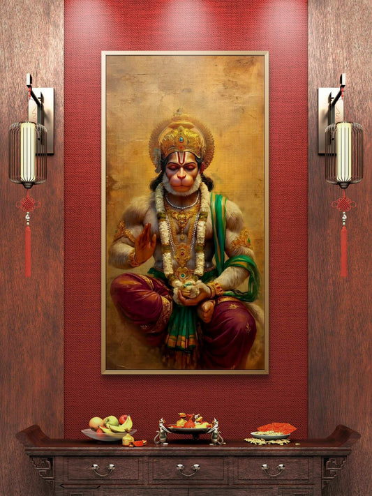 Lord Hanuman Premium Canvas Painting - Premium Wall Art | Decor By Neon
