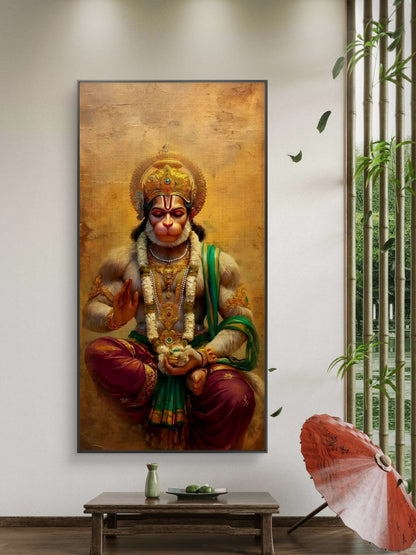 Lord Hanuman Premium Canvas Painting