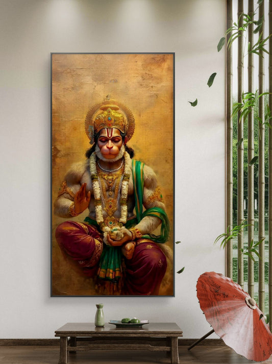 Lord Hanuman Premium Canvas Painting - Canvas Wall Art | Decor By Neon