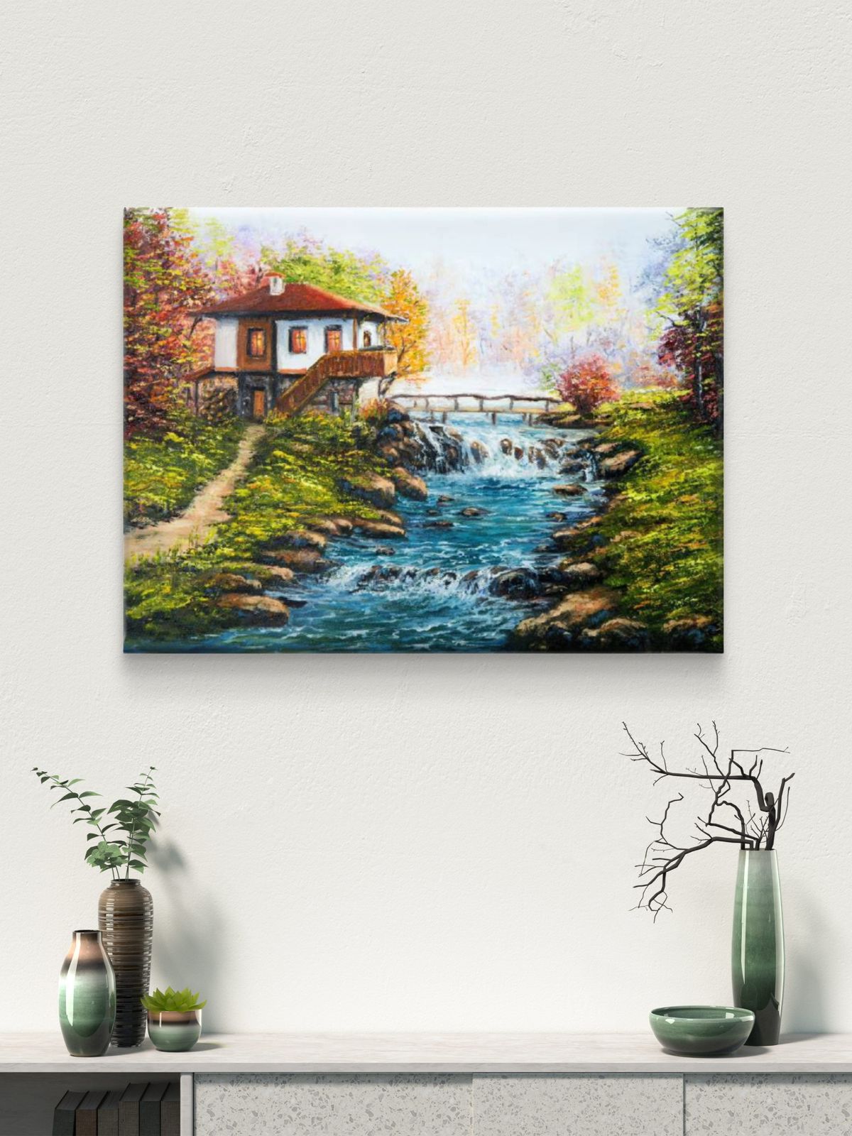 Nature Scenery Premium Canvas Painting - Buy Online | Decor By Neon