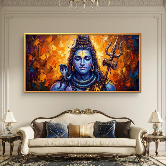 Lord Shiva Premium Canvas Painting - Premium Wall Art | Decor By Neon