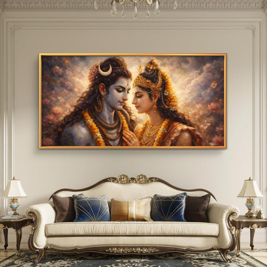 Lord Shiva Premium Canvas Painting - Premium Wall Art | Decor By Neon