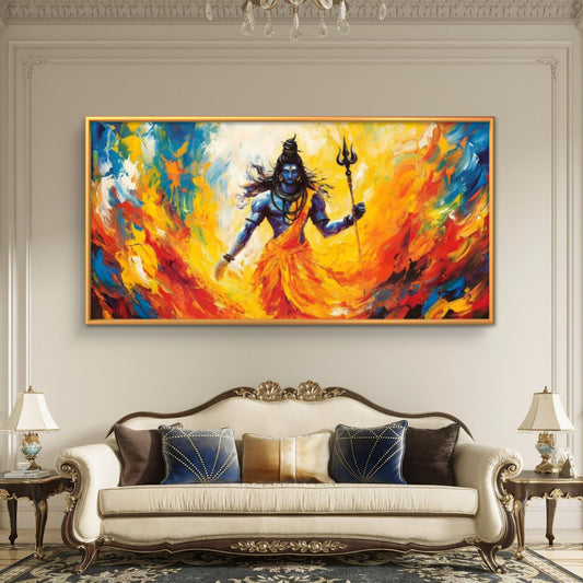 Lord Shiva Premium Canvas Painting - Premium Wall Art | Decor By Neon