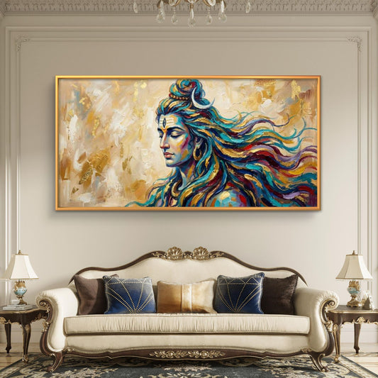 Lord Shiva Premium Canvas Painting - Premium Wall Art | Decor By Neon