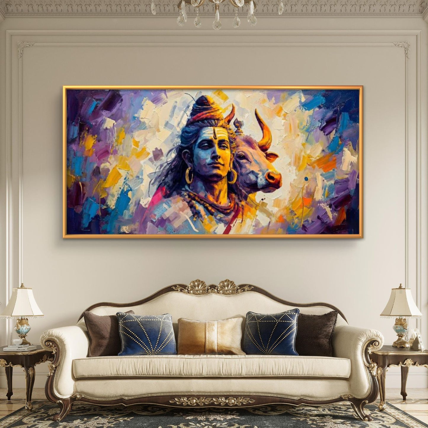 Lord Shiva Premium Canvas Painting - Buy Online | Decor By Neon