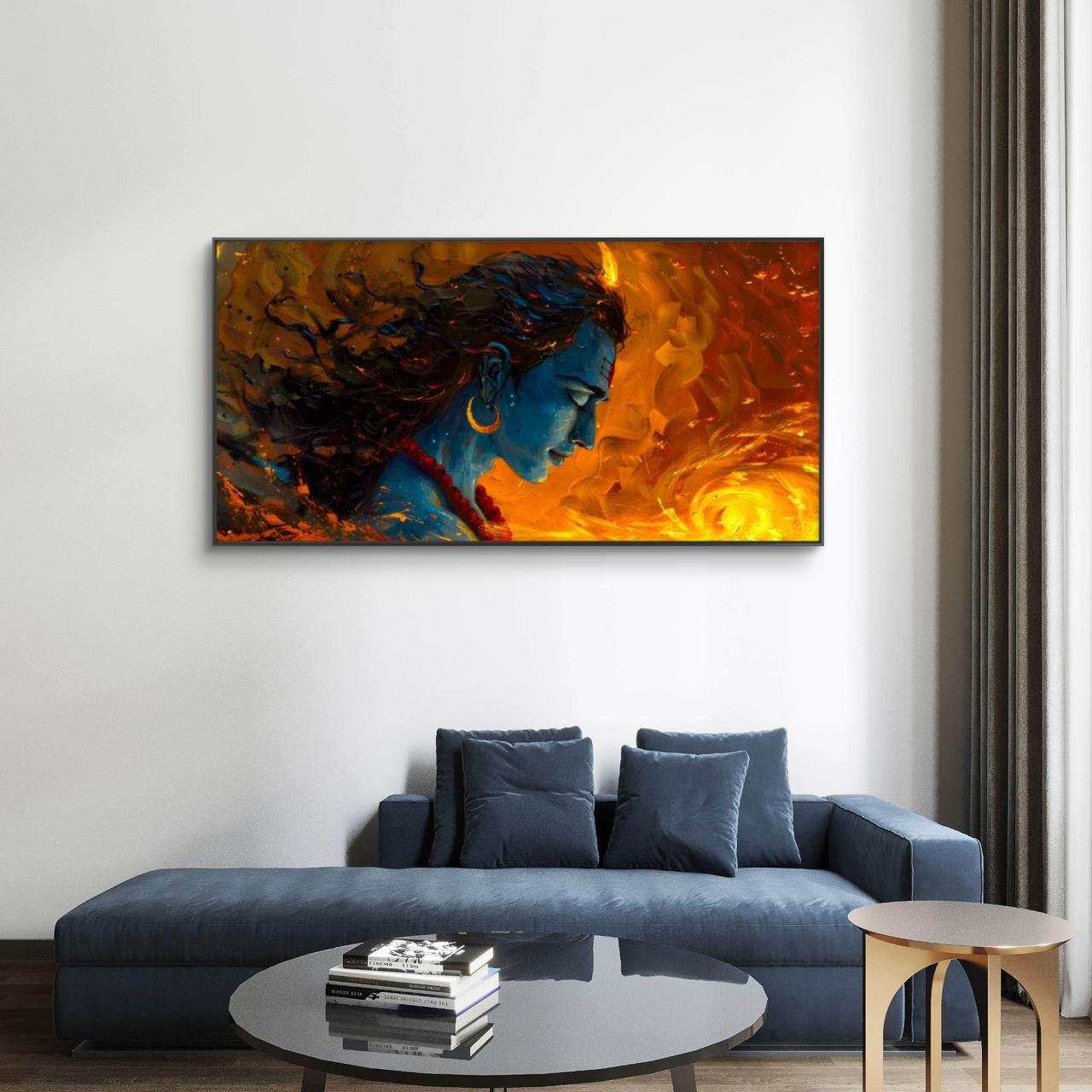 Lord Shiva Premium Canvas Painting - Buy Online | Decor By Neon