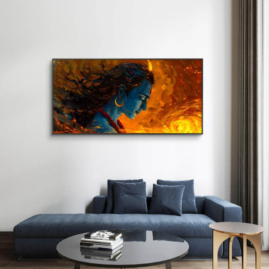 Lord Shiva Premium Canvas Painting - Canvas Wall Art | Decor By Neon