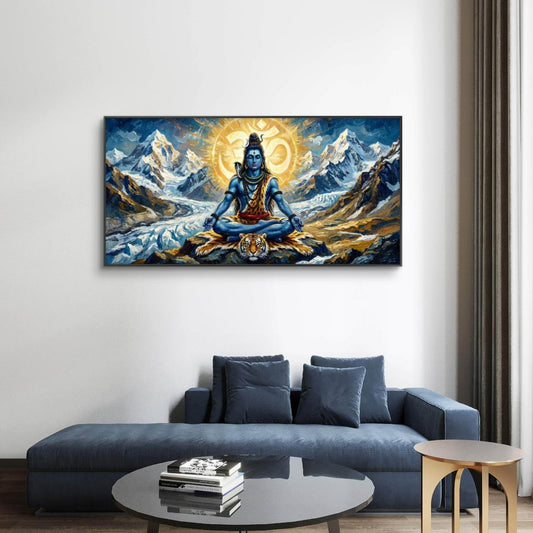 Lord Shiva Premium Canvas Painting - Canvas Wall Art | Decor By Neon