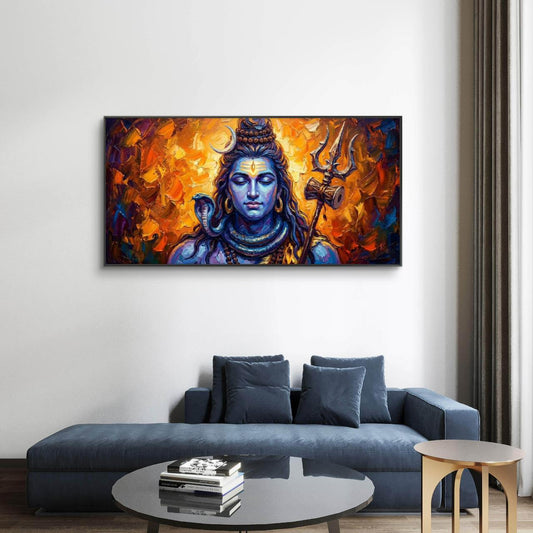 Lord Shiva Premium Canvas Painting - Canvas Wall Art | Decor By Neon