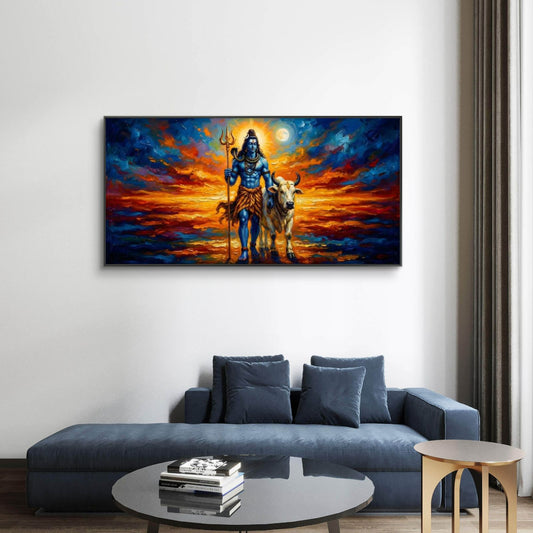 Lord Shiva Premium Canvas Painting - Canvas Wall Art | Decor By Neon