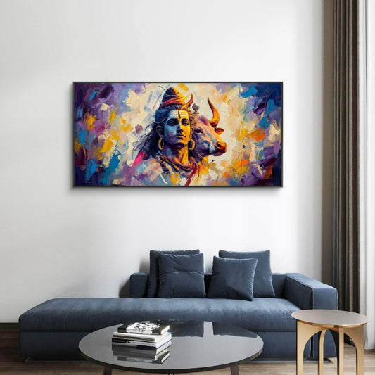 Lord Shiva Premium Canvas Painting - Canvas Wall Art | Decor By Neon