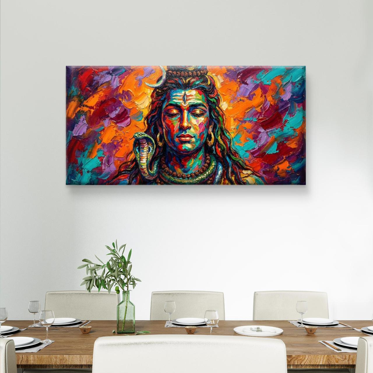 Lord Shiva Premium Canvas Painting - Buy Online | Decor By Neon