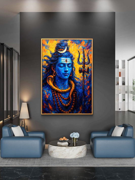 Lord Shiva Premium Canvas Painting - Premium Wall Art | Decor By Neon