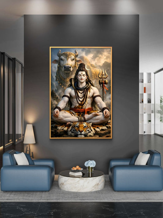 Lord Shiva Premium Canvas Painting - Premium Wall Art | Decor By Neon