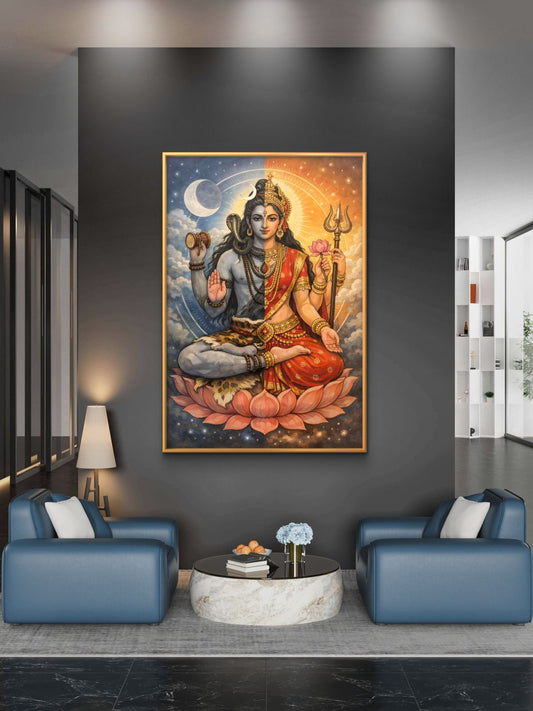 Lord Shiva Premium Canvas Painting - Premium Wall Art | Decor By Neon