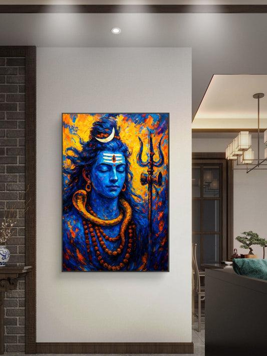Lord Shiva Premium Canvas Painting - Canvas Wall Art | Decor By Neon