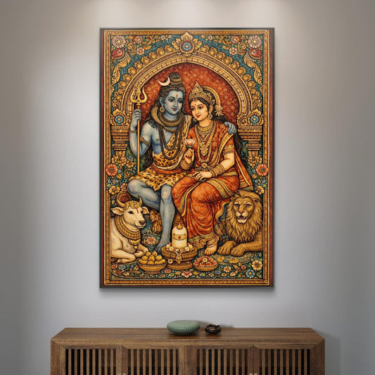 Mythological Folk Premium Canvas Painting - Canvas Wall Art | Decor By Neon