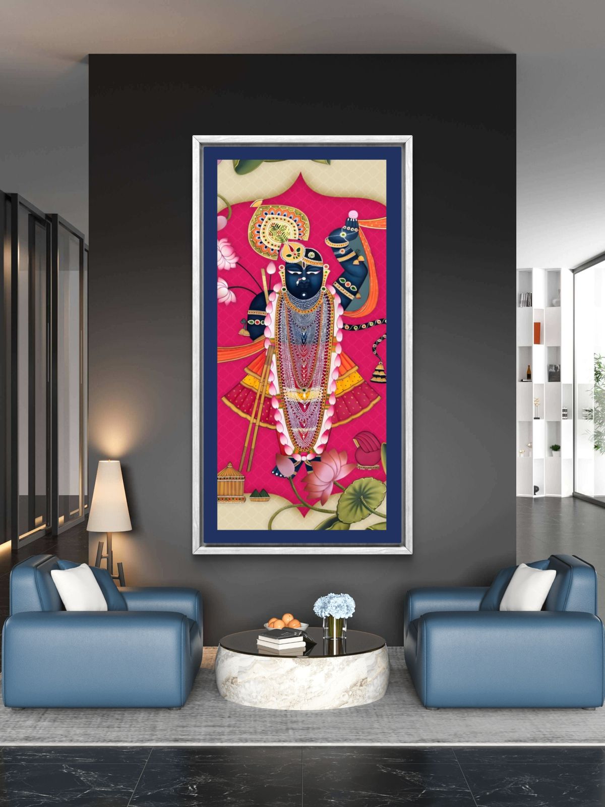 Traditional Pichwai Shrinath ji Premium Canvas Painting - Buy Online | Decor By Neon
