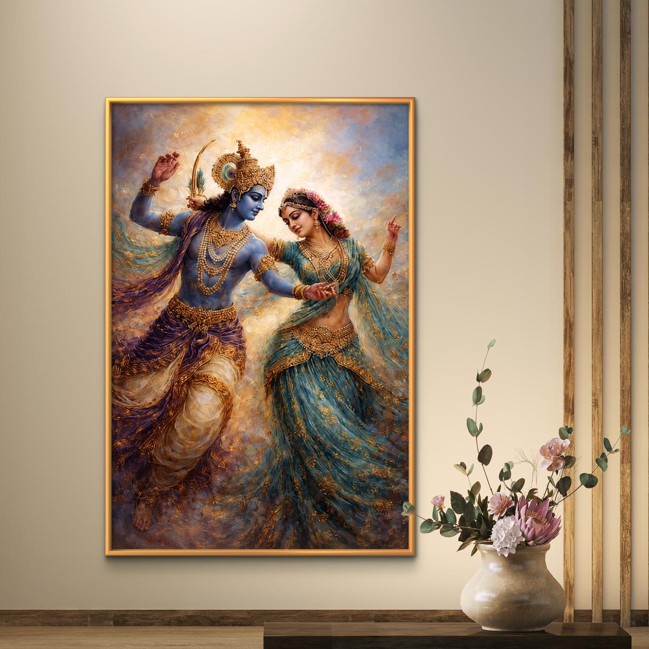 Radha Krishna Premium Canvas Painting - Buy Online | Decor By Neon