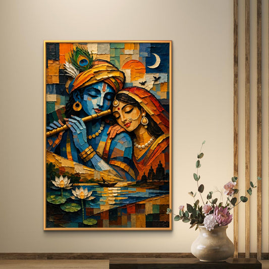 Radha Krishna Premium Canvas Painting - Premium Wall Art | Decor By Neon