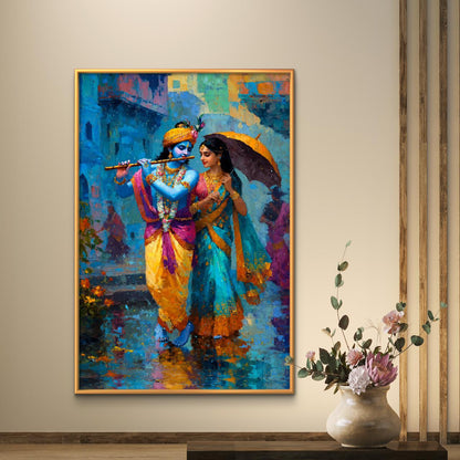 Radha Krishna Premium Canvas Painting