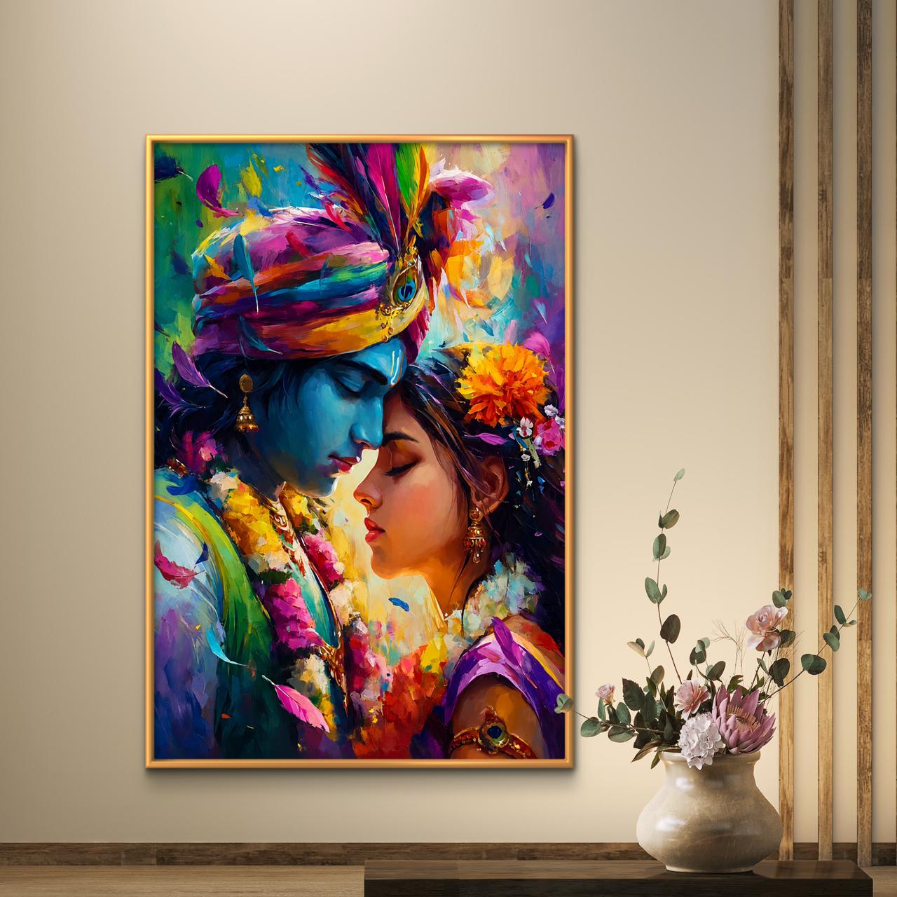 Radha Krishna Premium Canvas Painting - Buy Online | Decor By Neon
