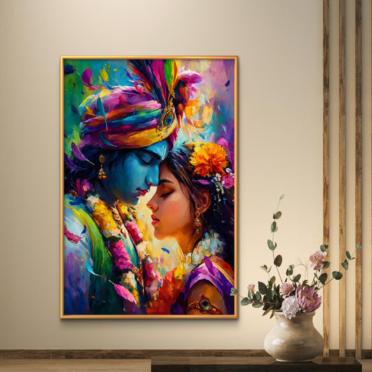 Radha Krishna Premium Canvas Painting - Premium Wall Art | Decor By Neon