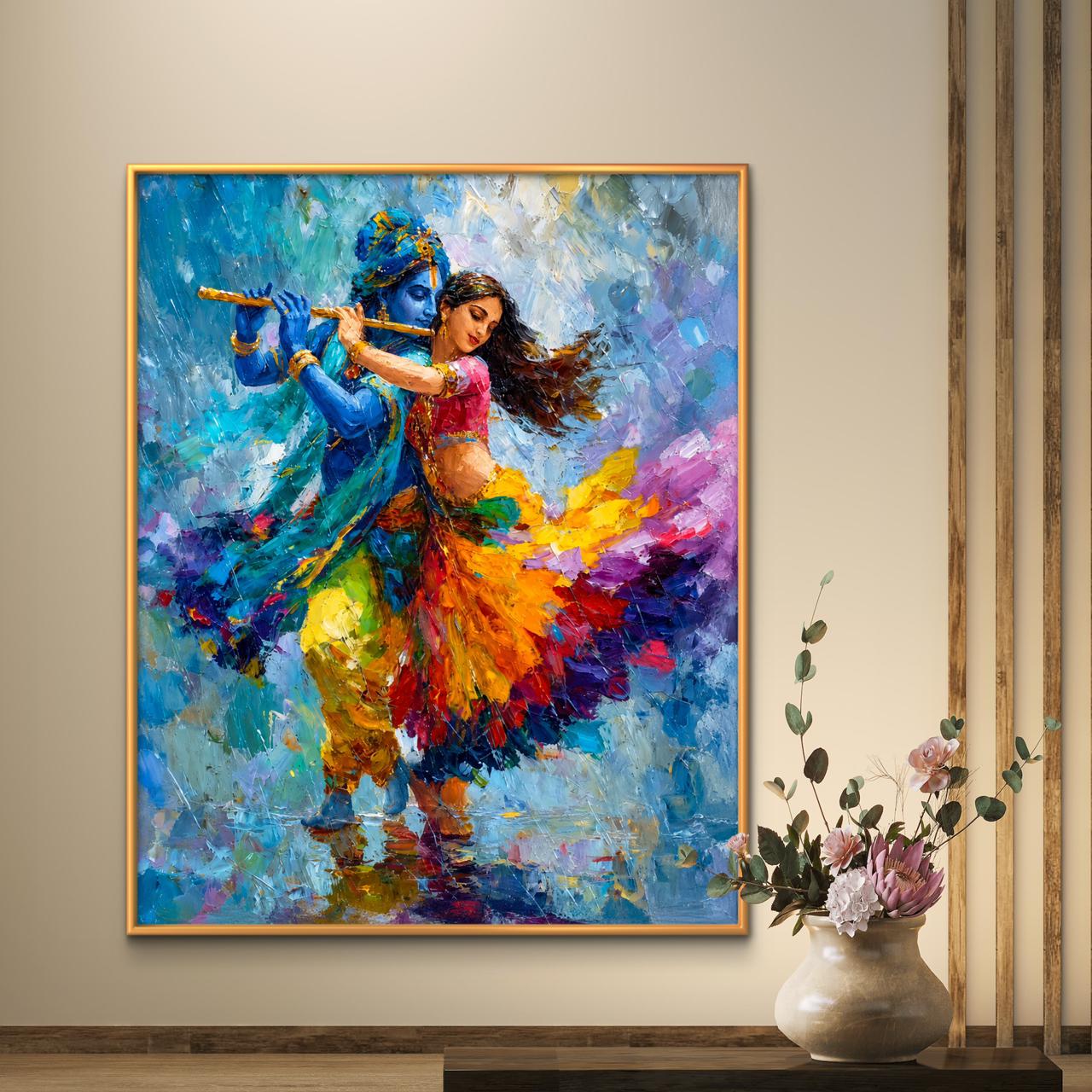 Radha Krishna Premium Canvas Painting - Buy Online | Decor By Neon