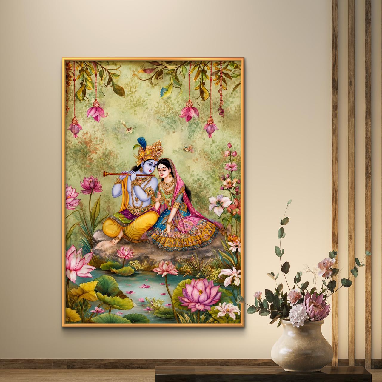 Radha Krishna Premium Canvas Painting - Buy Online | Decor By Neon