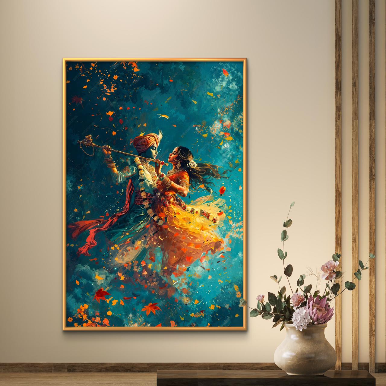 Radha Krishna Premium Canvas Painting - Buy Online | Decor By Neon