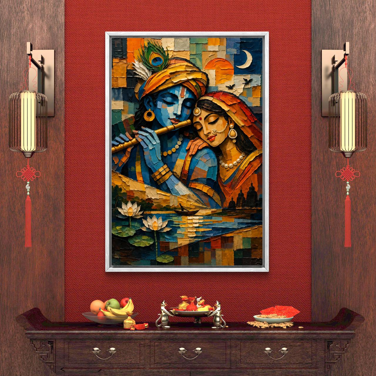 Radha Krishna Premium Canvas Painting - Buy Online | Decor By Neon